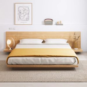 Giường gỗ bệt Nhật kèm tab Tatana MDF038