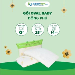 Gối nằm cao su Oval Baby Đồng Phú