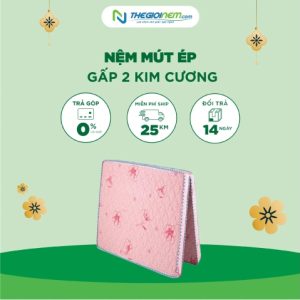 Nệm mút ép gấp 2 Kim Cương